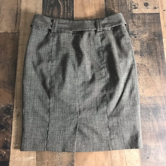 Kenneth Cole Brown Weave Belted LIned Pencil Skirt - Picture 3 of 7
